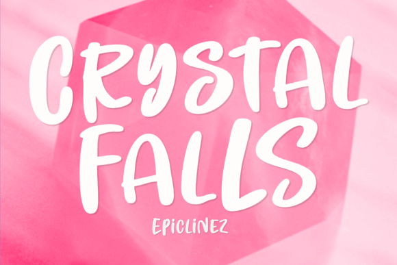 Crystal Falls Display Font for Creative Makers