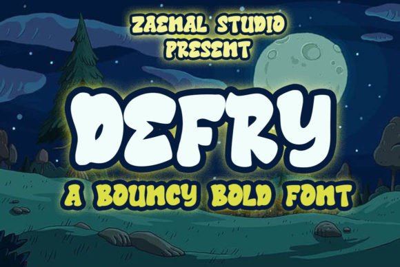 Defry: A Bouncy Display Typeface for Editorial Design