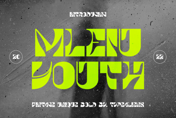Mleiu Youth: A Psychedelic Serif Display Font for Bold Campaigns