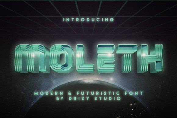 Moleth: A Futuristic Display Font for Bold Digital Branding