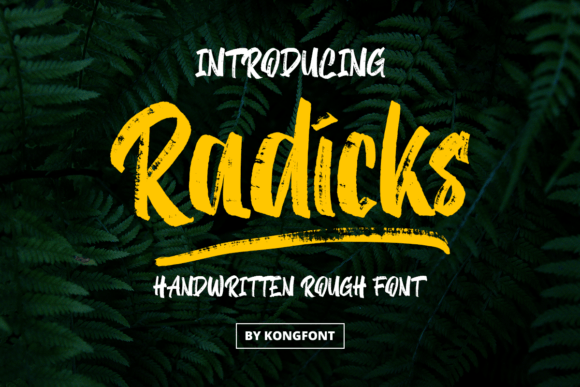 Radicks Cursive Brush Display Font for Modern Digital Design