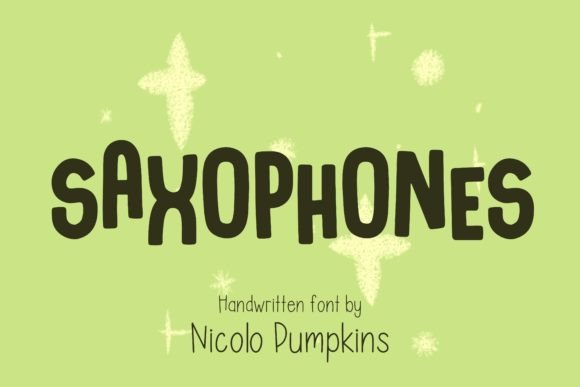 Saxophones: A Playful Display Font for Marketing Creatives