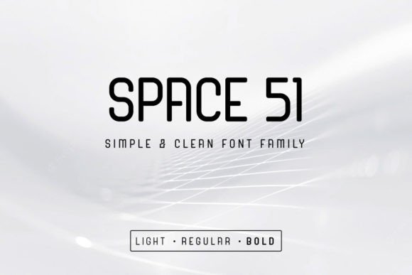 Space 51 Display Font for Modern Web Branding