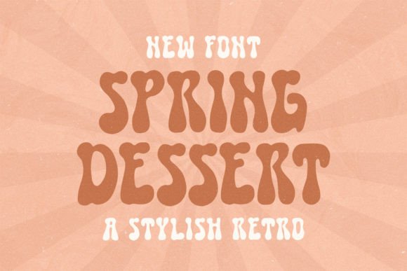 Spring Dessert Font: Bubbly Retro Display for Campaigns