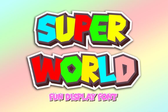 Super World: A Joyful Layered Display Font for Branding